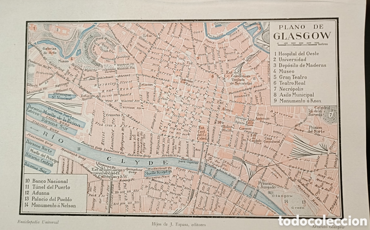 Mapas contempor&aacute;neos: Antiguo Plano de Glasgow - Foto 1
