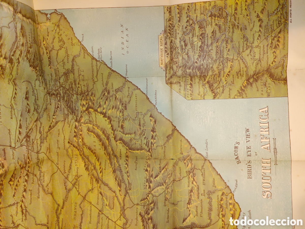 Mapas contempor&aacute;neos: Mapa de Sud&aacute;frica en color - Foto 2