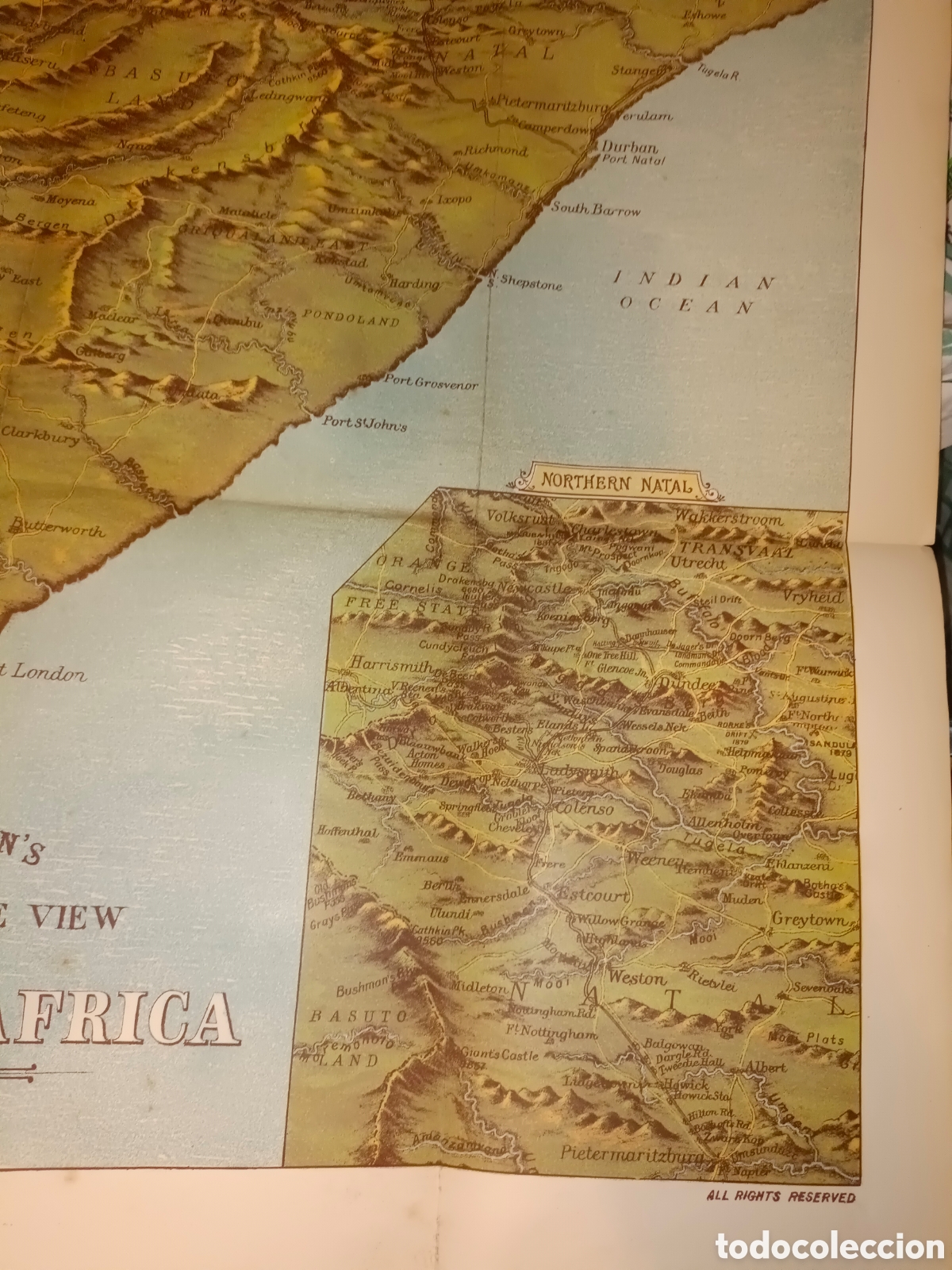 Mapas contempor&aacute;neos: Mapa de Sud&aacute;frica en color - Foto 1