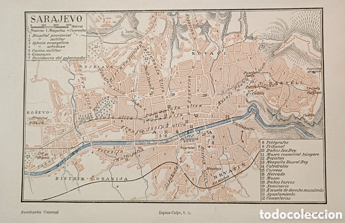 Mapas contempor&aacute;neos: Antiguo Plano de Sarajevo - Foto 1