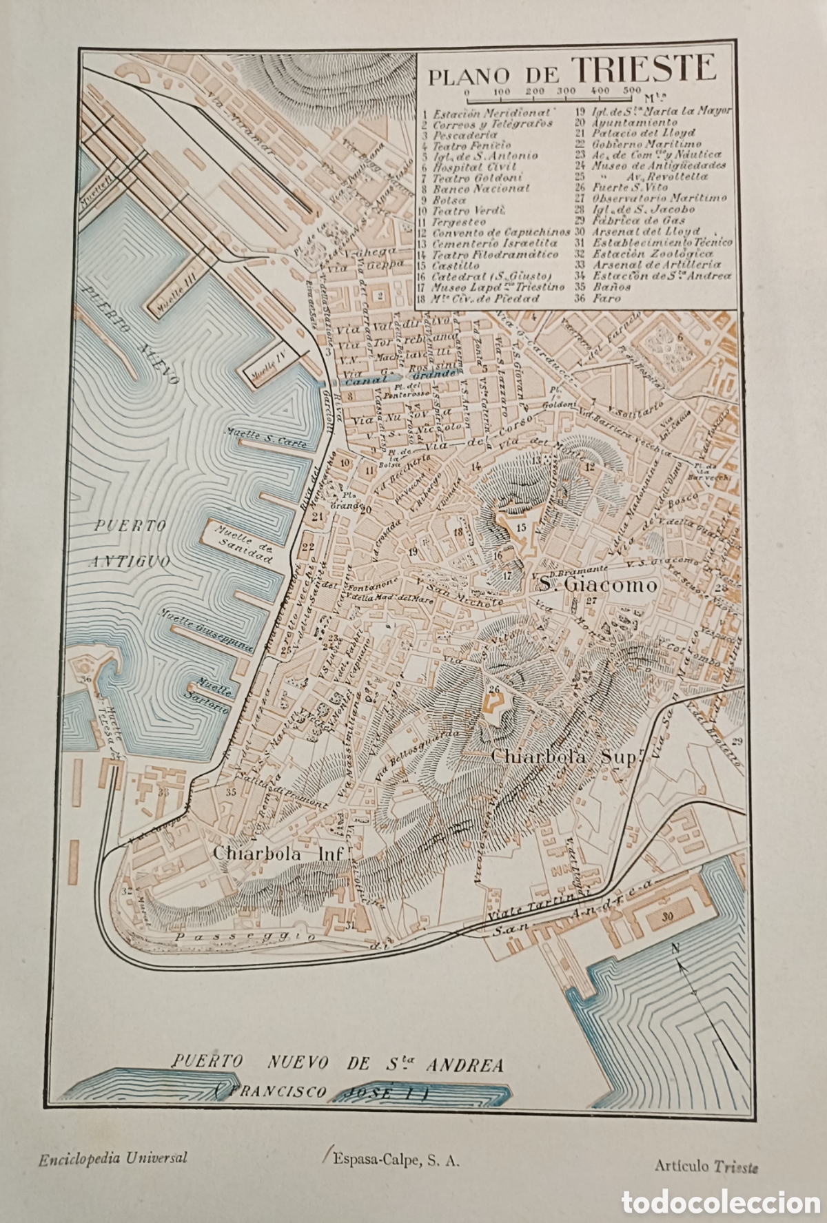 Mapas contempor&aacute;neos: Antiguo Plano de Trieste - Foto 1
