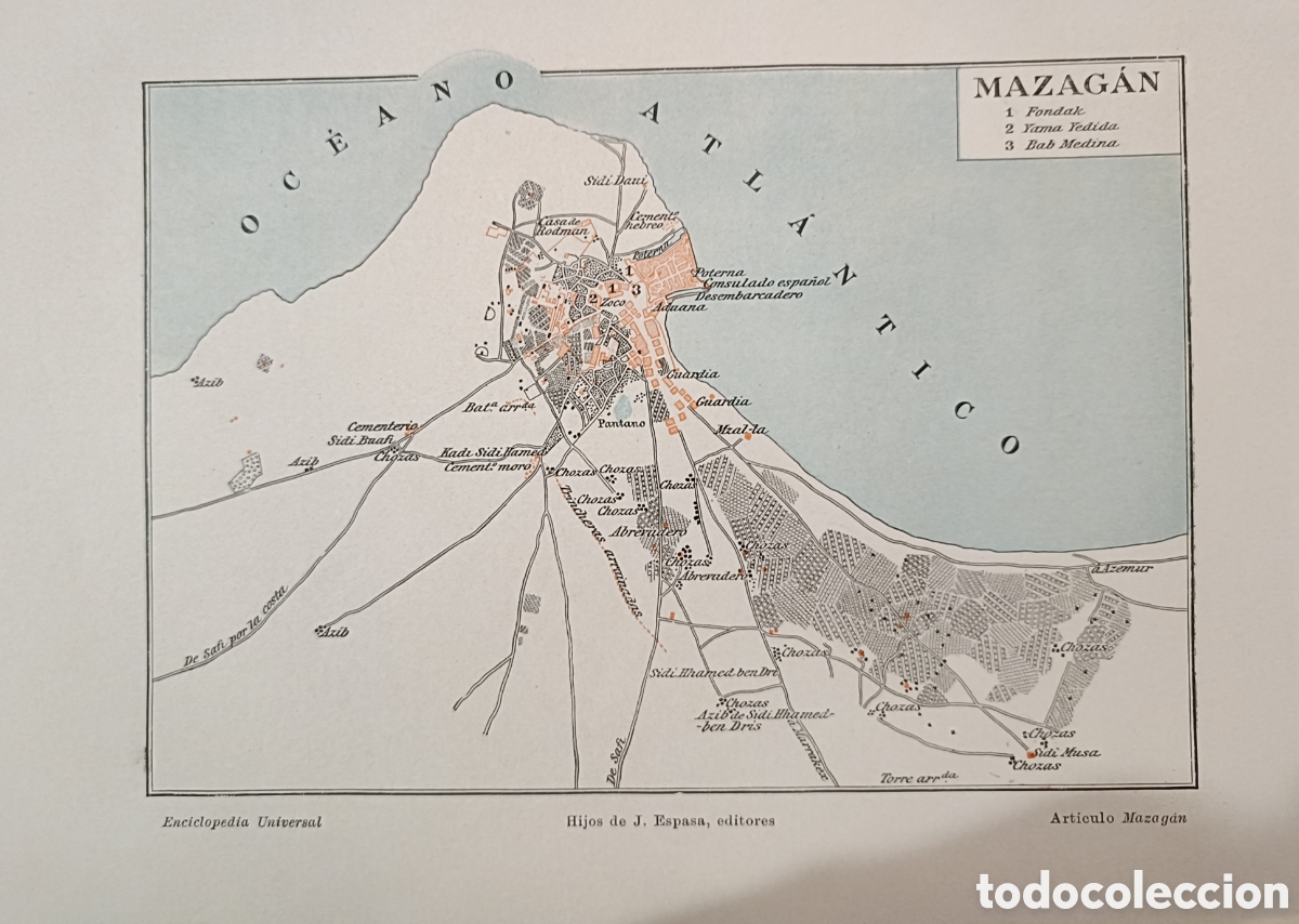 Mapas contempor&aacute;neos: Antiguo Plano de Mazagan - Foto 1