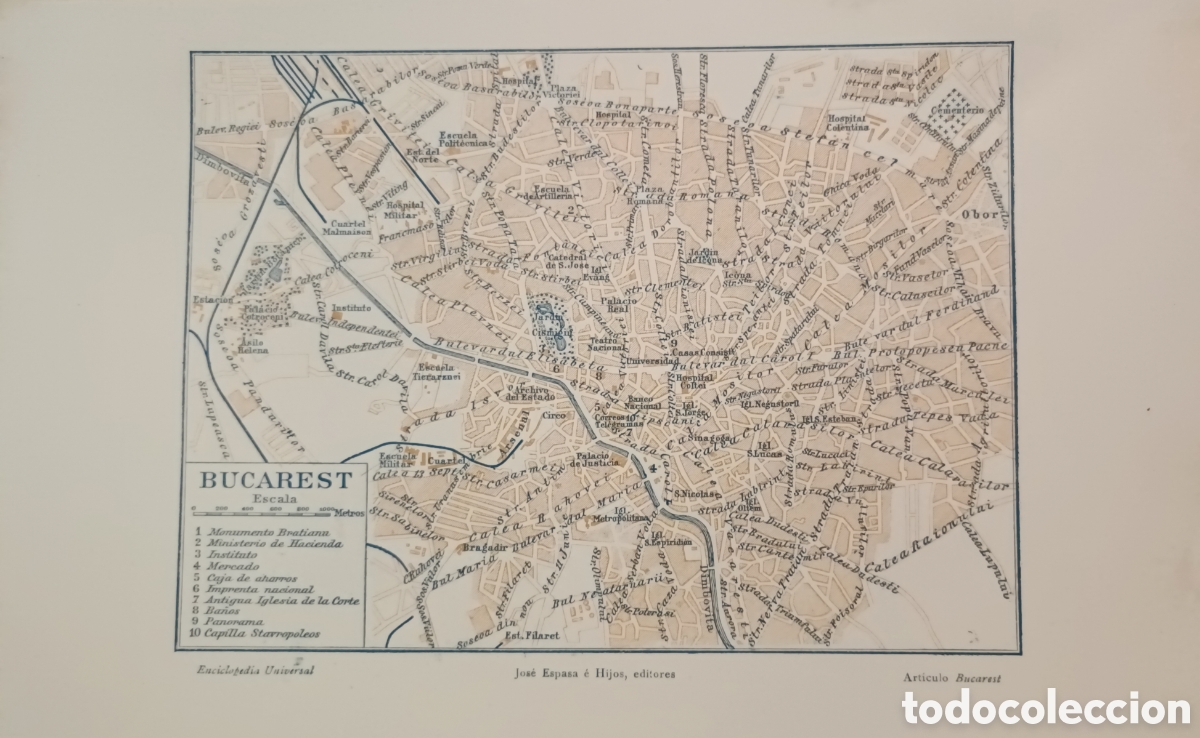 Mapas contempor&aacute;neos: Antiguo Plano de Bucarest - Foto 1