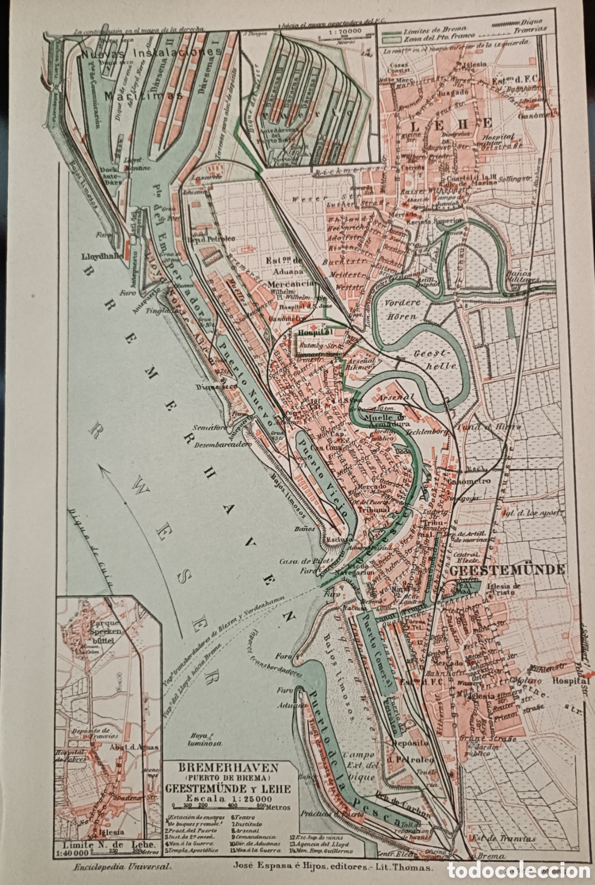 Mapas contempor&aacute;neos: Plano del puerto de Brema - Foto 1