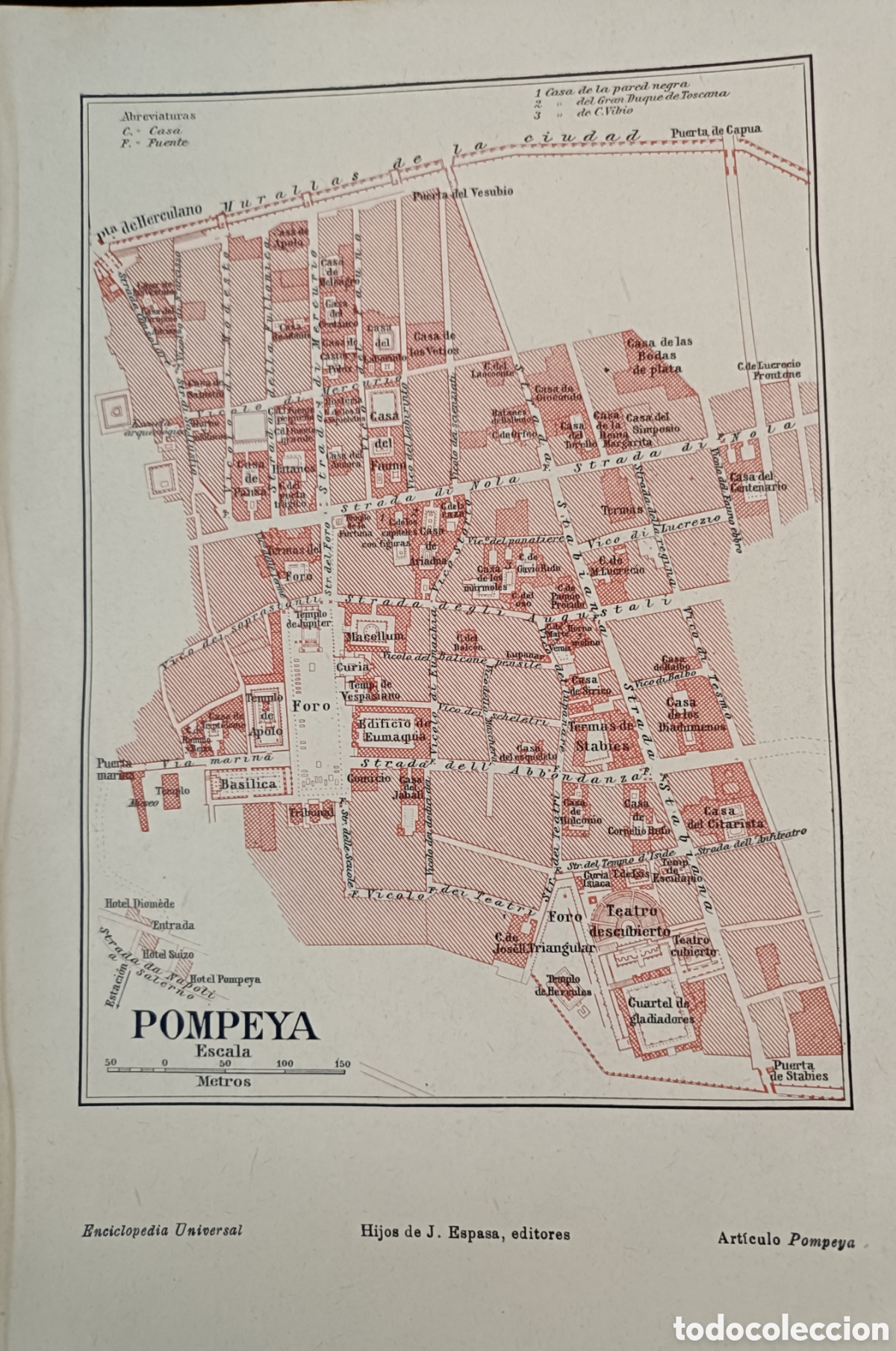 Mapas contempor&aacute;neos: Plano de la ciudad de Pompeya - Foto 1
