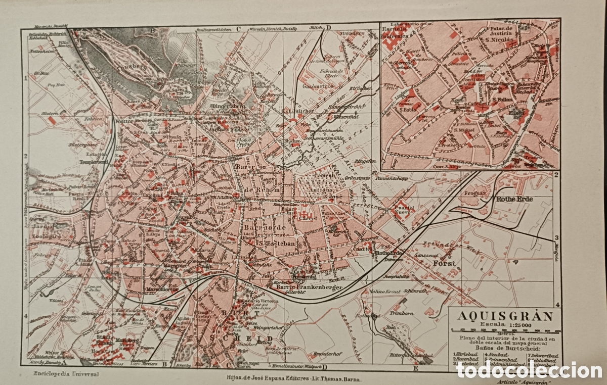 Mapas contempor&aacute;neos: Antiguo Plano de Aquisgran - Foto 1