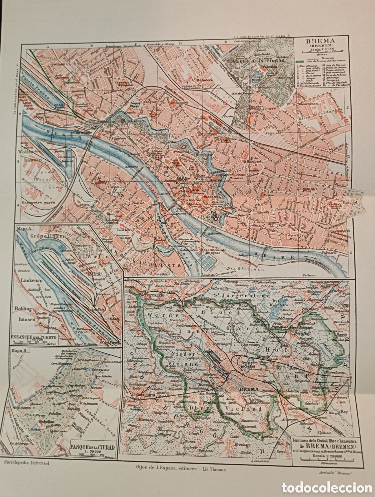Mapas contempor&aacute;neos: Antiguo Plano de Brema - Foto 1