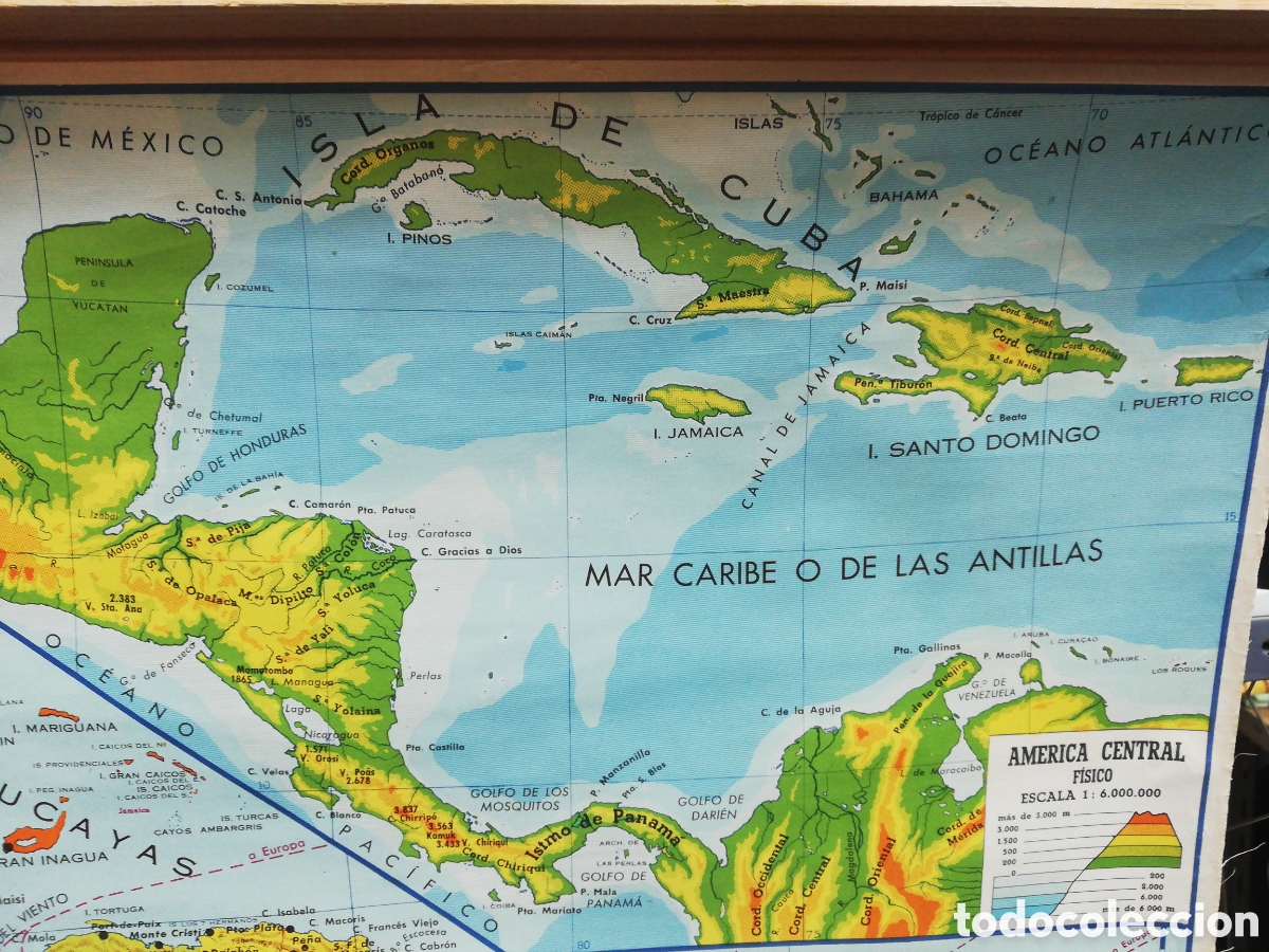 Mapas contempor&aacute;neos: Mapa Am&eacute;rica Central. Seix Barral. 1973. - Foto 1