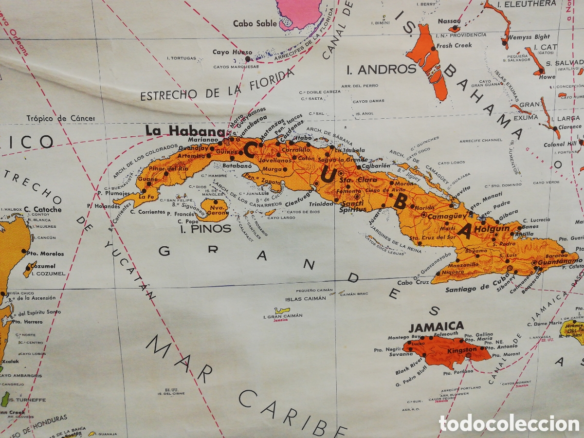 Mapas contempor&aacute;neos: Mapa Am&eacute;rica Central. Seix Barral. 1973. - Foto 4