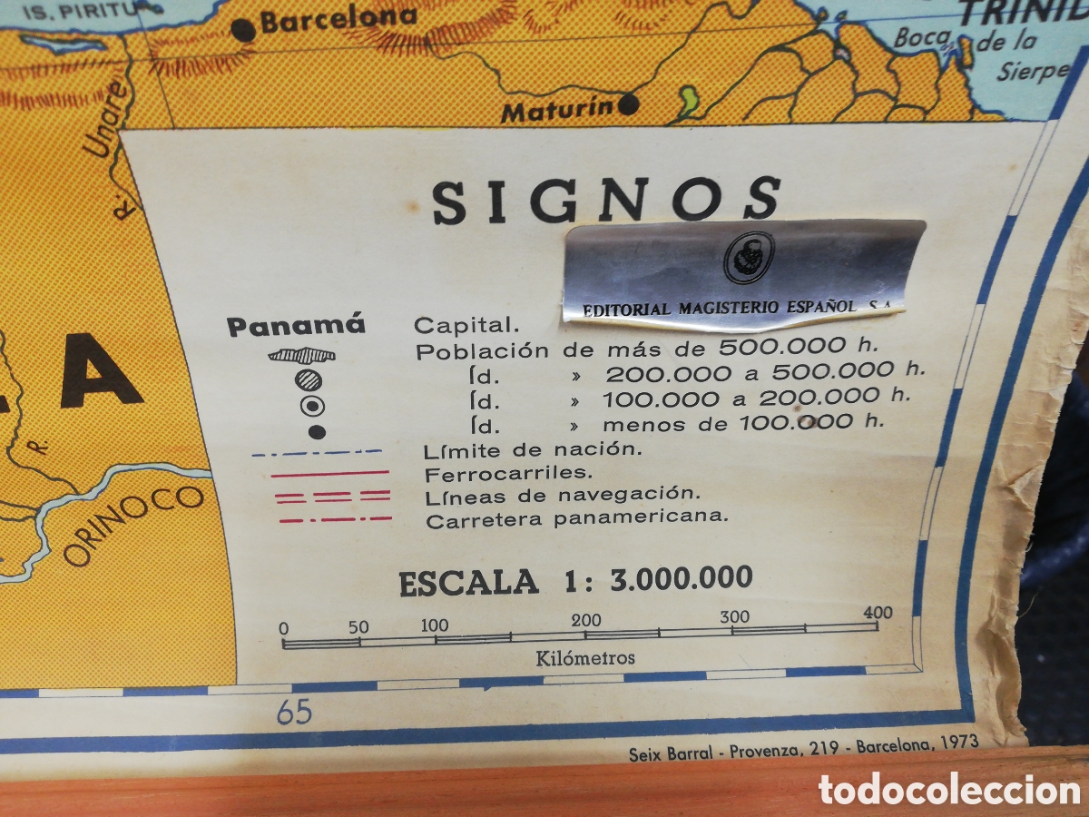 Mapas contempor&aacute;neos: Mapa Am&eacute;rica Central. Seix Barral. 1973. - Foto 6