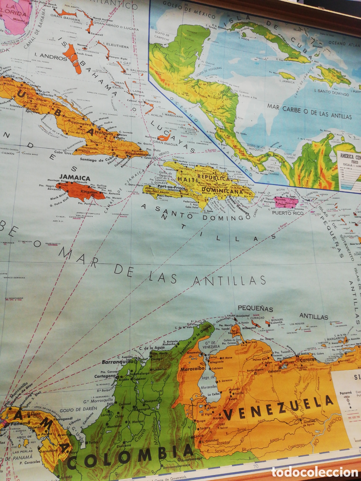 Mapas contempor&aacute;neos: Mapa Am&eacute;rica Central. Seix Barral. 1973. - Foto 9