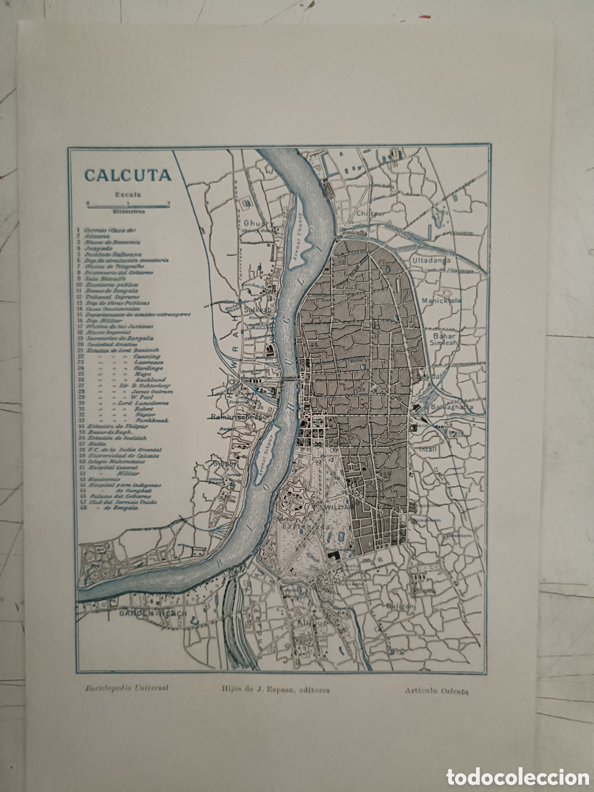 Mapas contempor&aacute;neos: Antiguo Plano de Calcuta - Foto 1