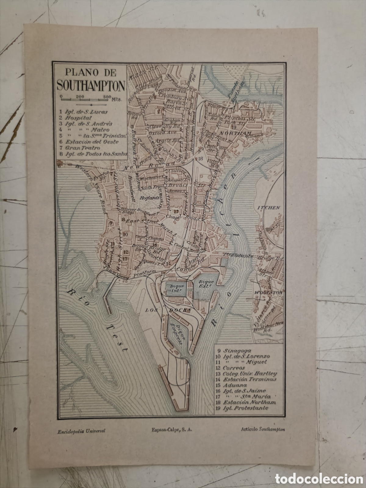 Mapas contempor&aacute;neos: Antiguo Plano de Southampton - Foto 1