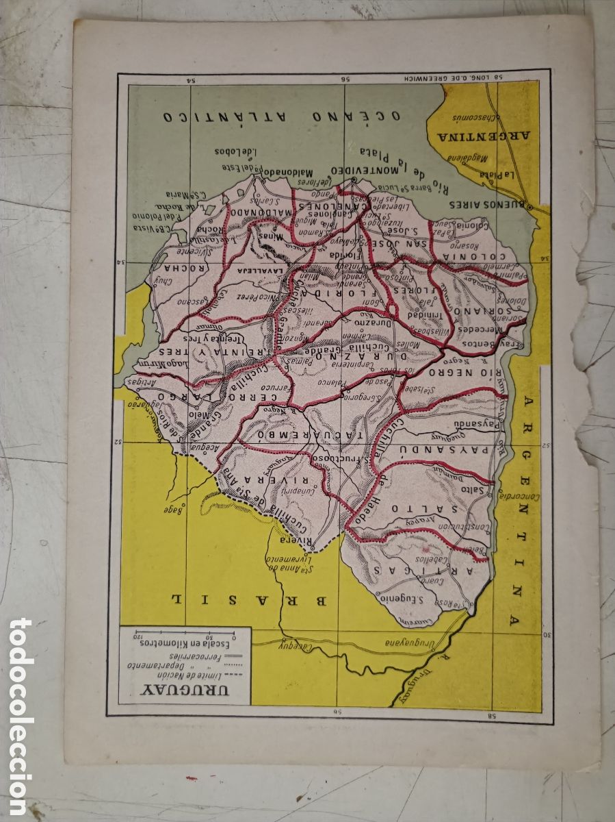 Mapas contempor&aacute;neos: Antiguo Mapa Uruguay - Foto 1