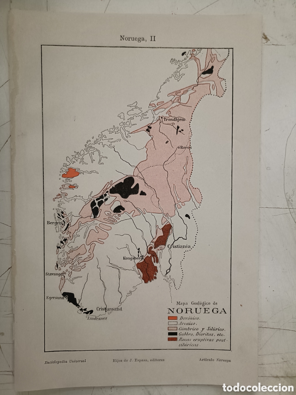 Mapas contempor&aacute;neos: Mapa geol&oacute;gico de Noruega - Foto 1