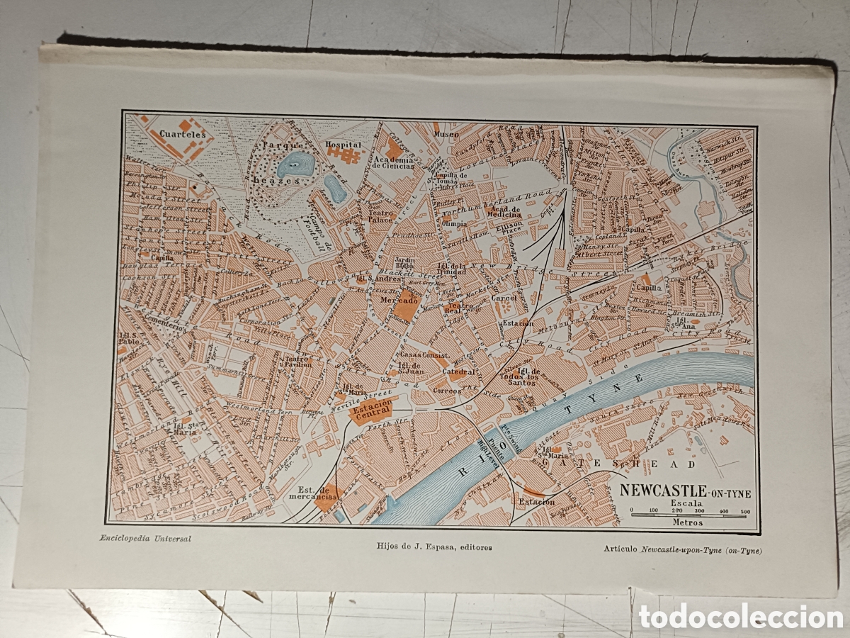 Mapas contempor&aacute;neos: Antiguo Plano de Newcastle - Foto 1