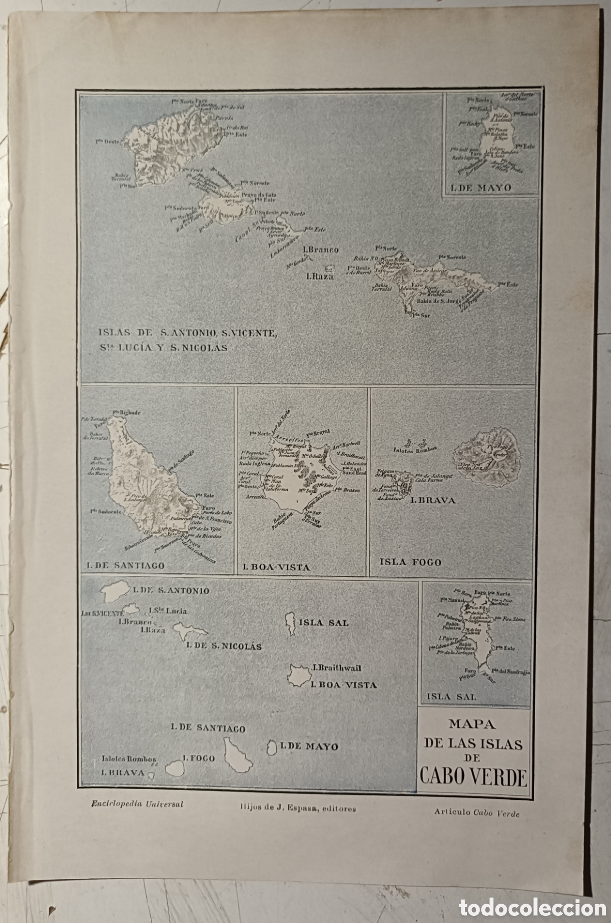 Mapas contempor&aacute;neos: Mapas de las Islas de Cabo Verde . - Foto 1