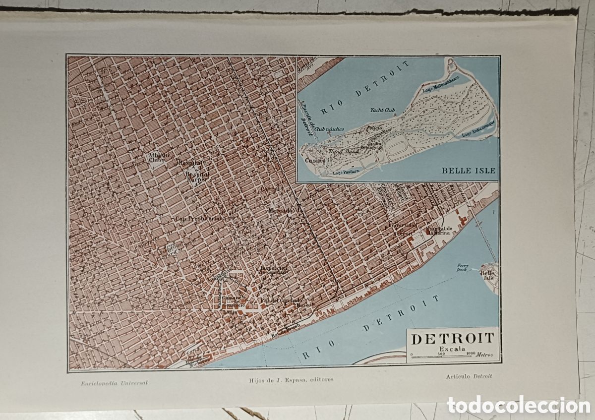 Mapas contempor&aacute;neos: Antiguo Plano de Detroit - Foto 1
