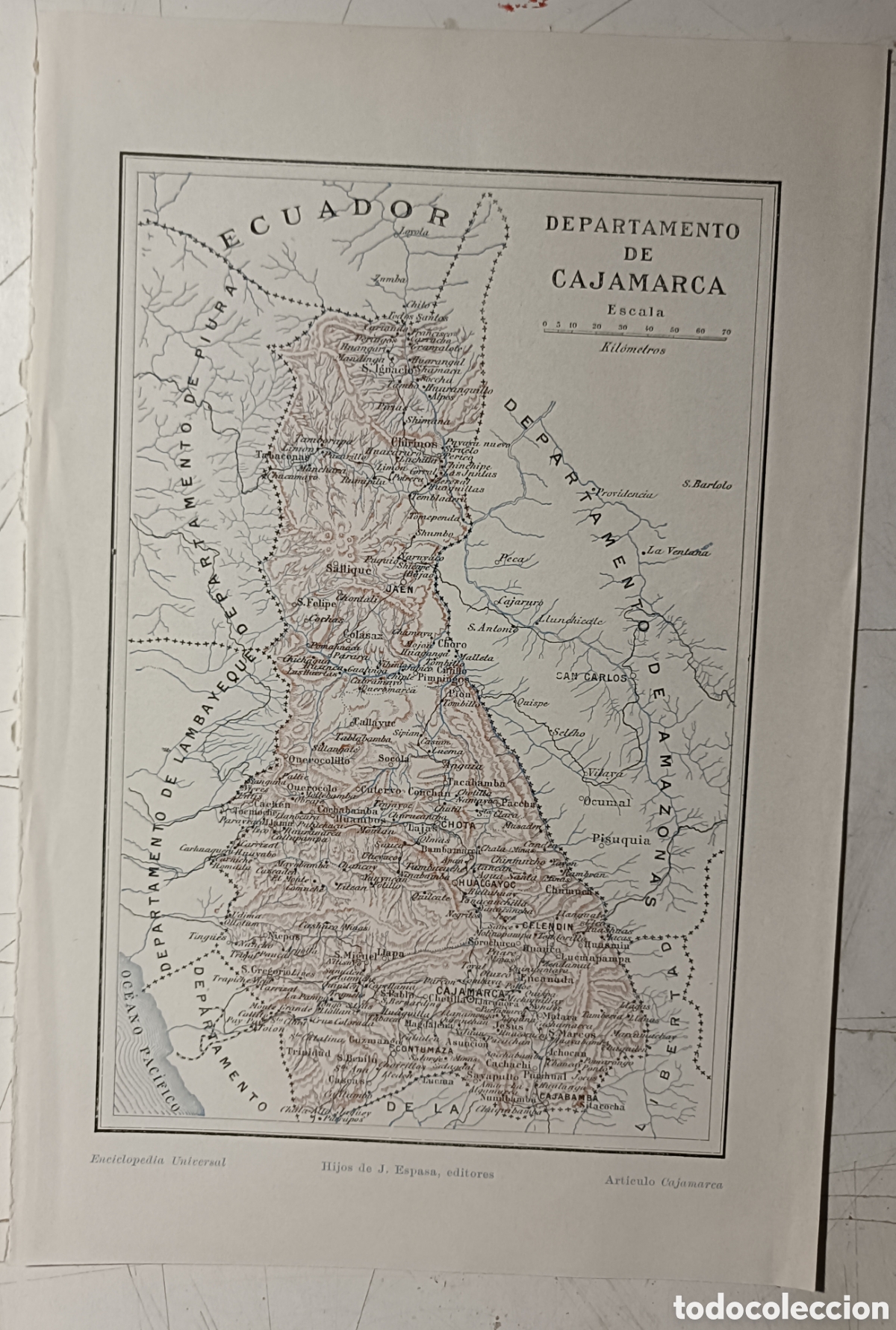 Mapas contempor&aacute;neos: Plano del departamento de Cajamarca - Foto 1