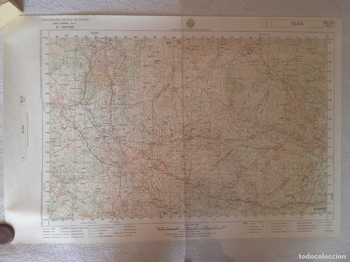 Mapas contempor&aacute;neos: MAPA DE ELDA (ALICANTE) * 70x46, A&Ntilde;O 1992 - Foto 1