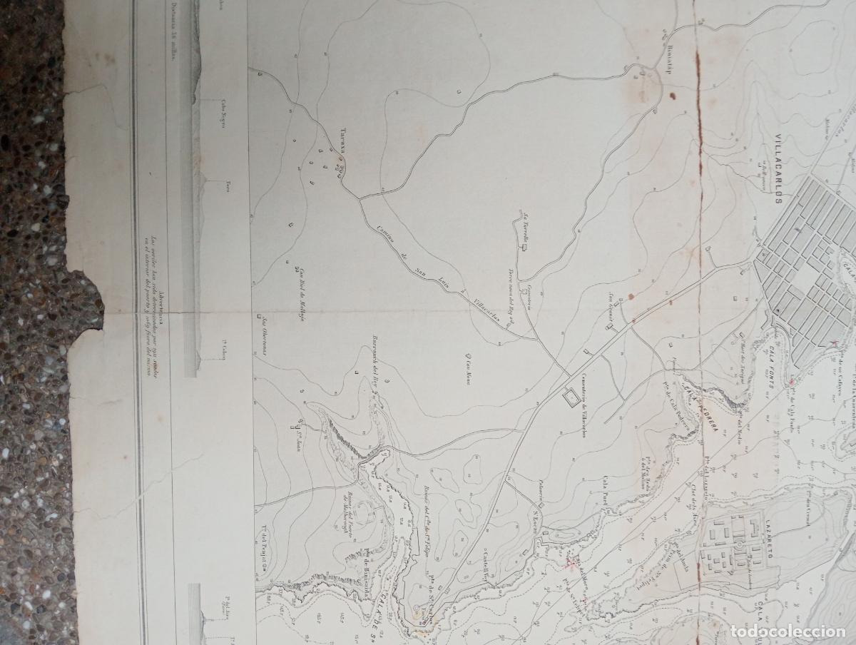 Mapas contempor&aacute;neos: Mapa Puerto de Mah&oacute;n - A&ntilde;o 1896 - - Foto 3
