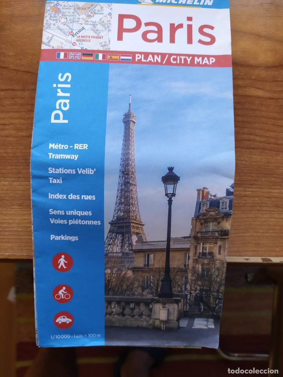 Mapas contempor&aacute;neos: MAPA DE CALLES DE PAR&Iacute;S. MICHELIN. NUEVO. 2024 - Foto 1