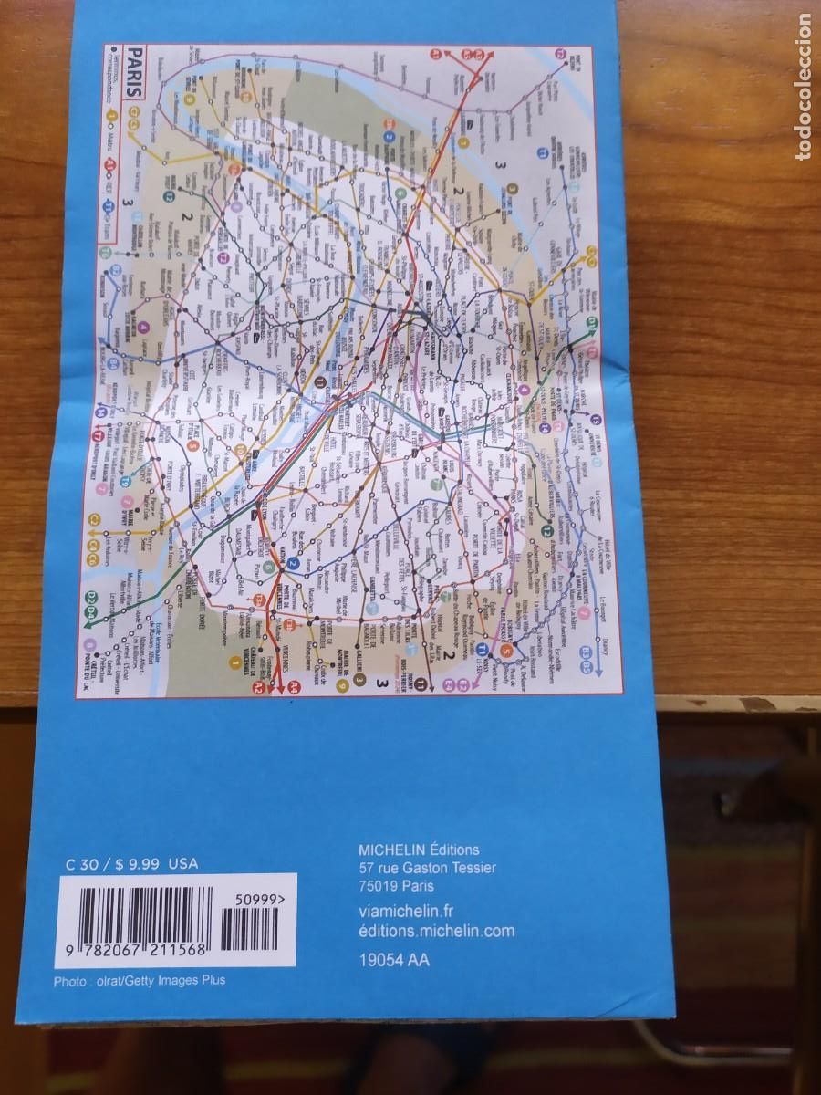 Mapas contempor&aacute;neos: MAPA DE CALLES DE PAR&Iacute;S. MICHELIN. NUEVO. 2024 - Foto 2
