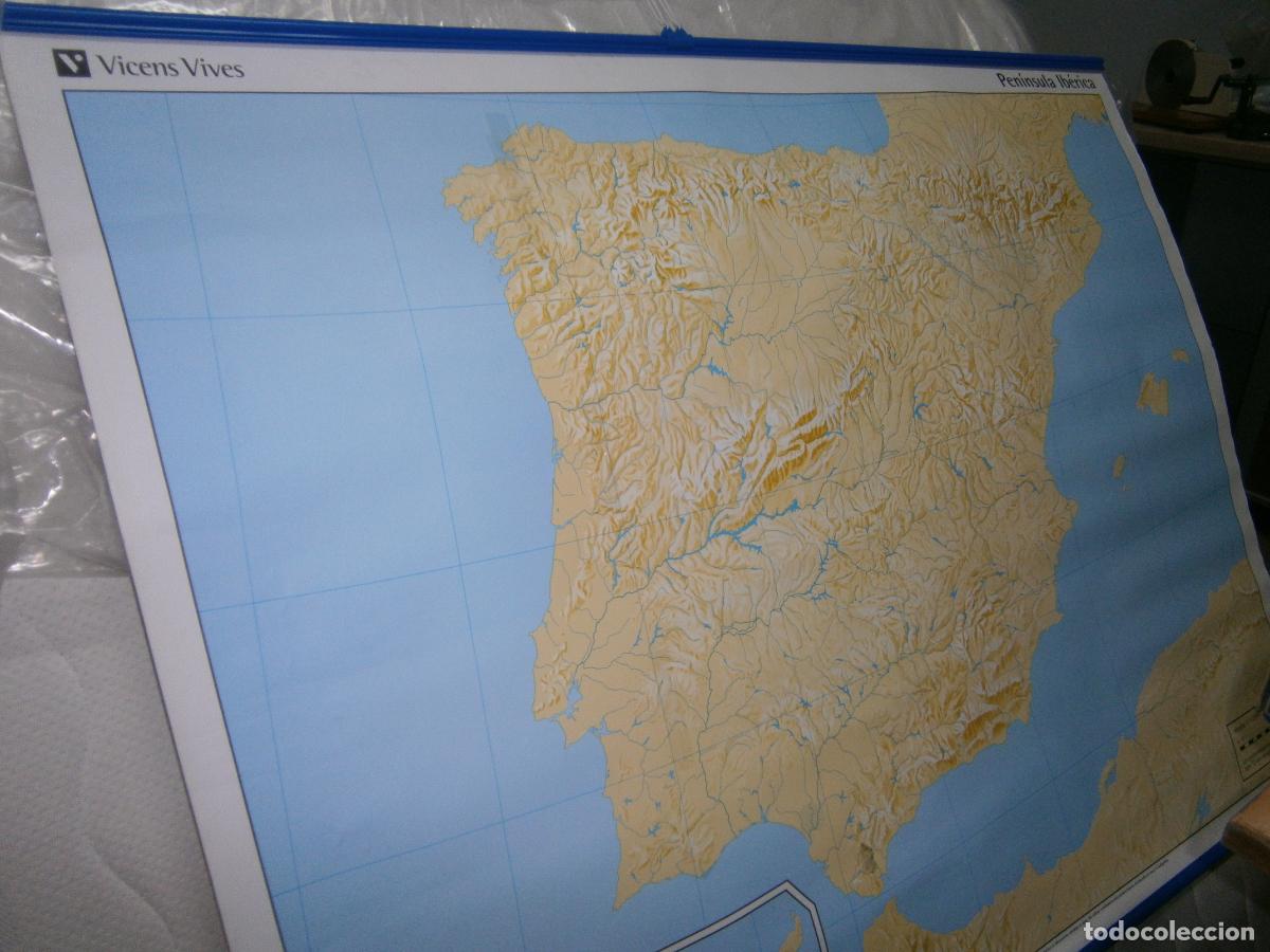 Mapas contempor&aacute;neos: ANTIGUO MAPA ESCOLAR - MAPA DE ESPA&Ntilde;A - Foto 2