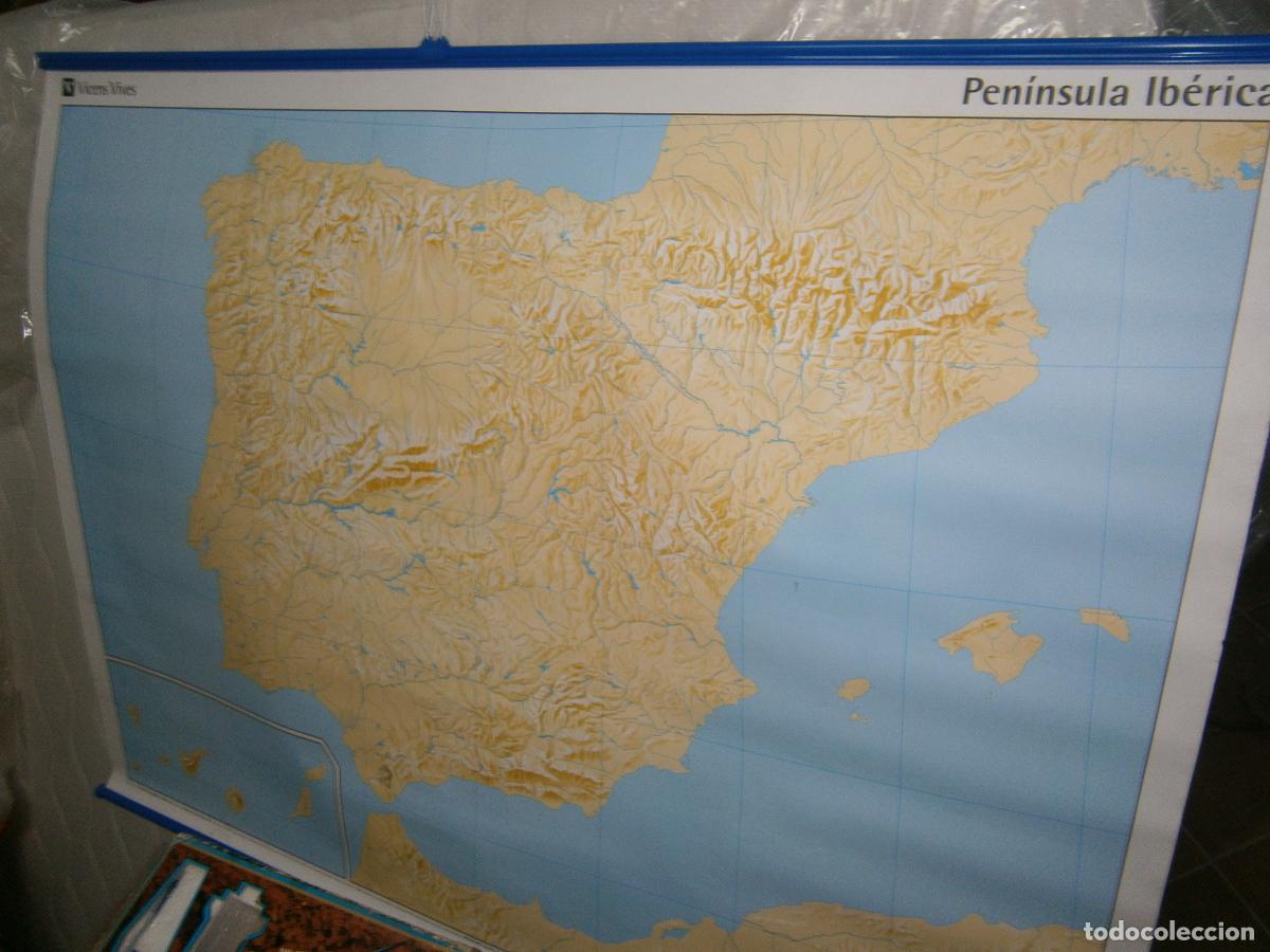 Mapas contempor&aacute;neos: ANTIGUO MAPA ESCOLAR - MAPA DE ESPA&Ntilde;A - Foto 1