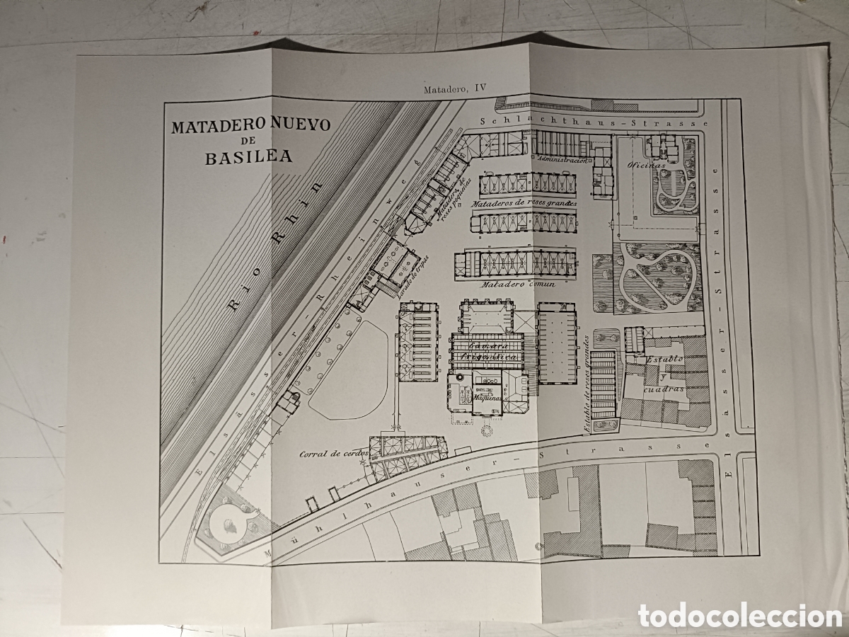Mapas contempor&aacute;neos: Antiguo plano del matadero de Basilea - Foto 1