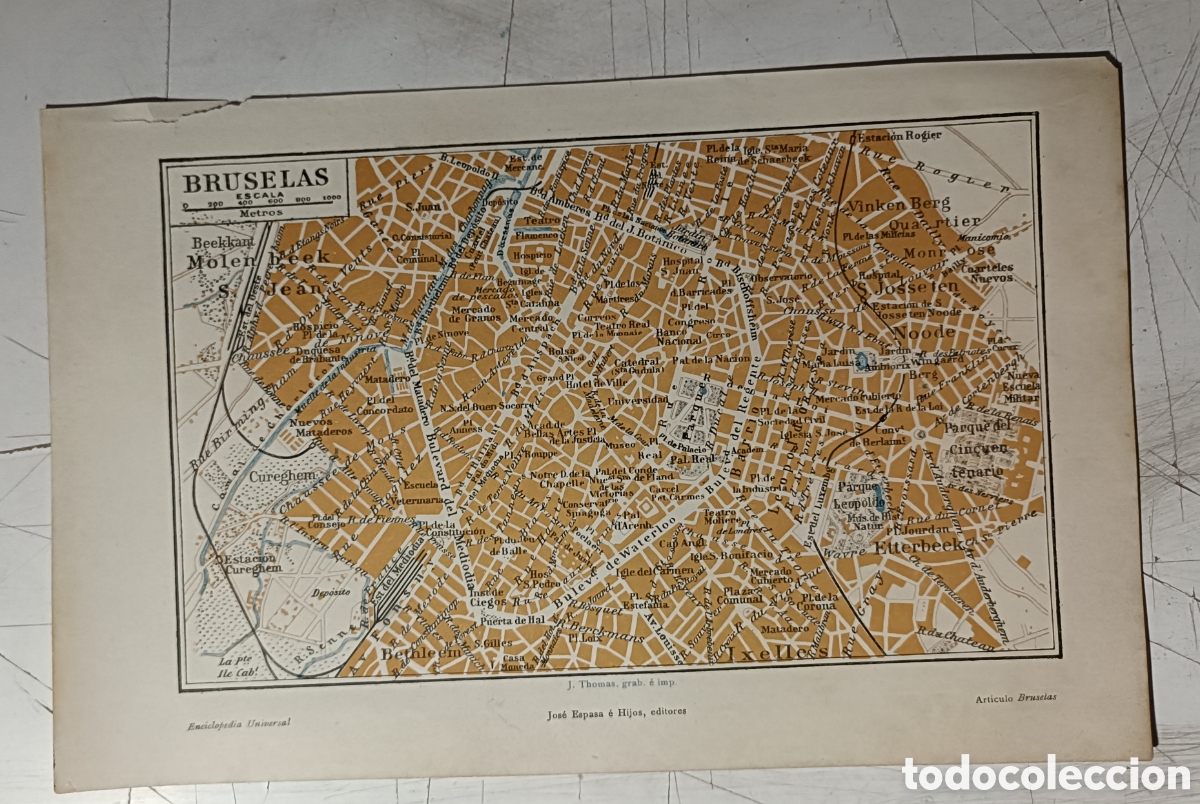 Mapas contempor&aacute;neos: Antiguo plano de Bruselas - Foto 1