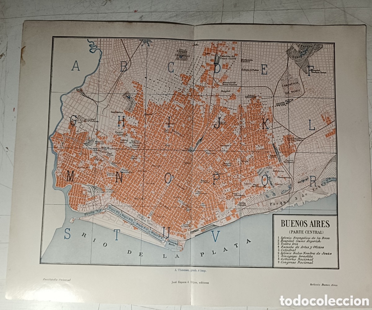 Mapas contempor&aacute;neos: Antiguo plano de Buenos Aires - Foto 1