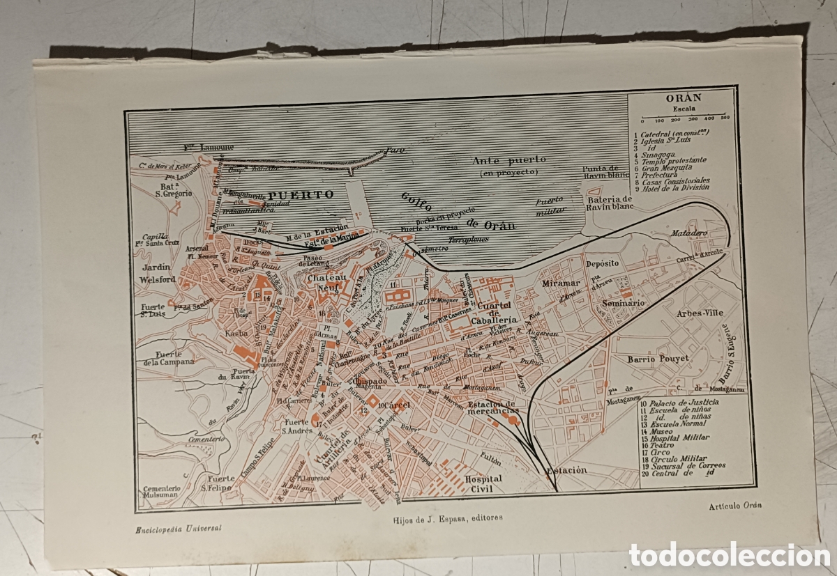 Mapas contempor&aacute;neos: Antiguo plano de la ciudad de Oran - Foto 1
