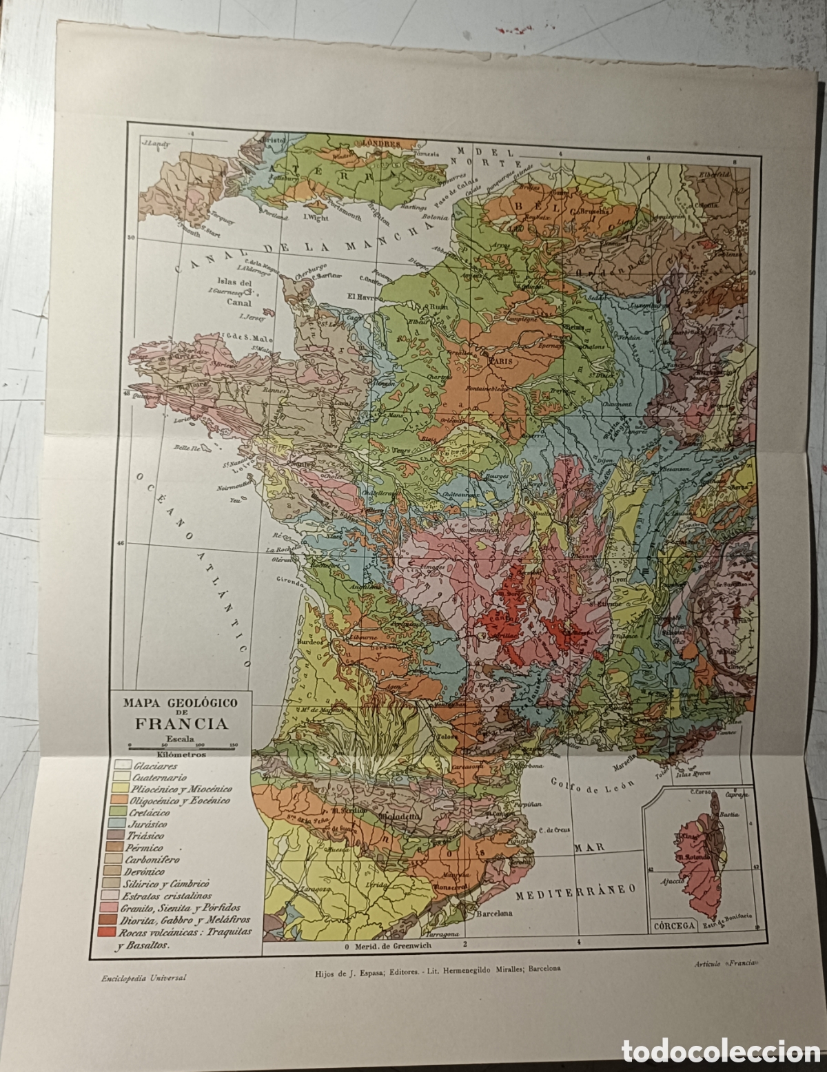Mapas contempor&aacute;neos: Mapa geol&oacute;gico de Francia - Foto 1