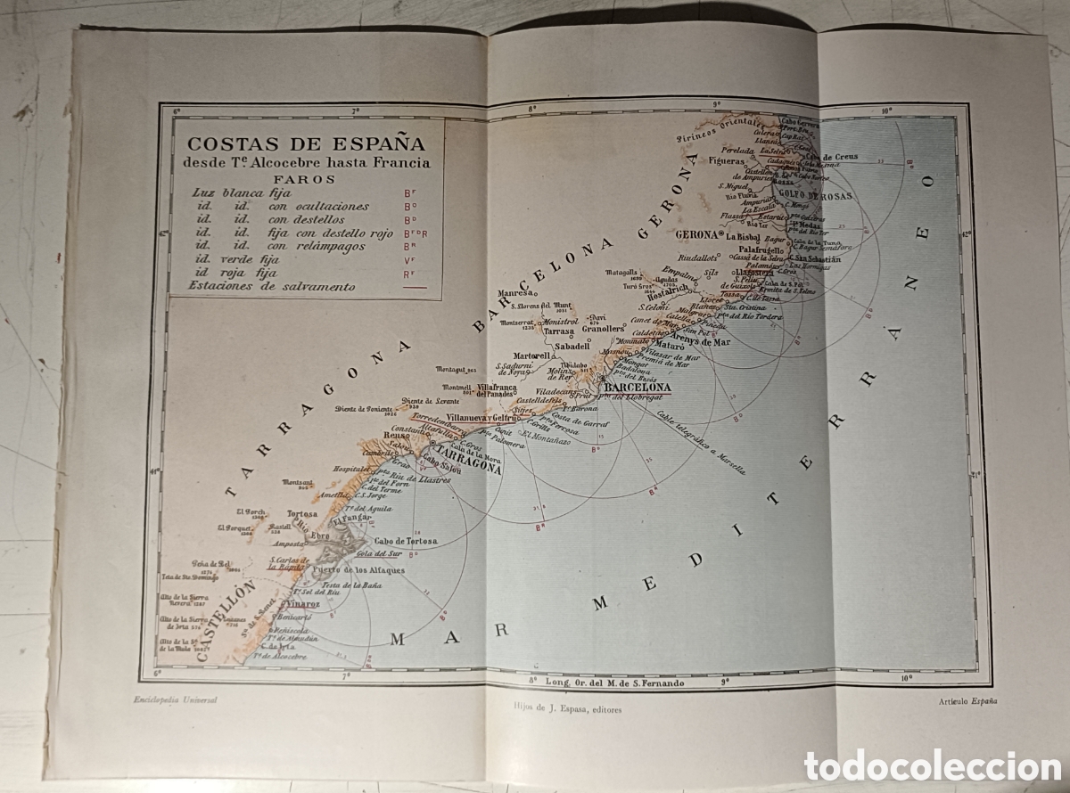Mapas contempor&aacute;neos: Mapa de Costas de Espa&ntilde;a - Foto 1