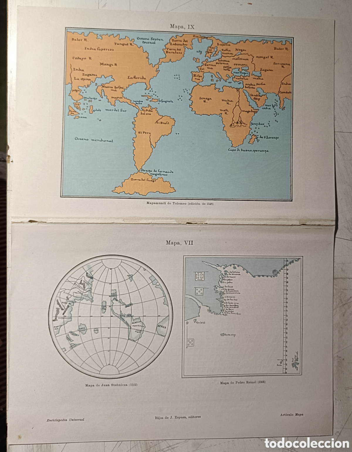 Mapas contempor&aacute;neos: Lamina de Diversos mapas antiguos - Foto 1