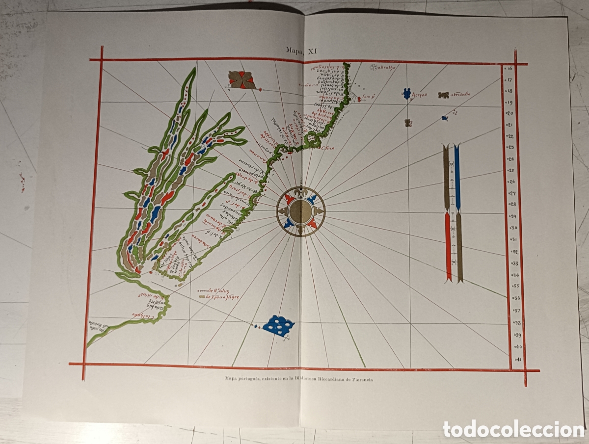 Mapas contempor&aacute;neos: Lamina de antiguo mapa portugu&eacute;s - Foto 1
