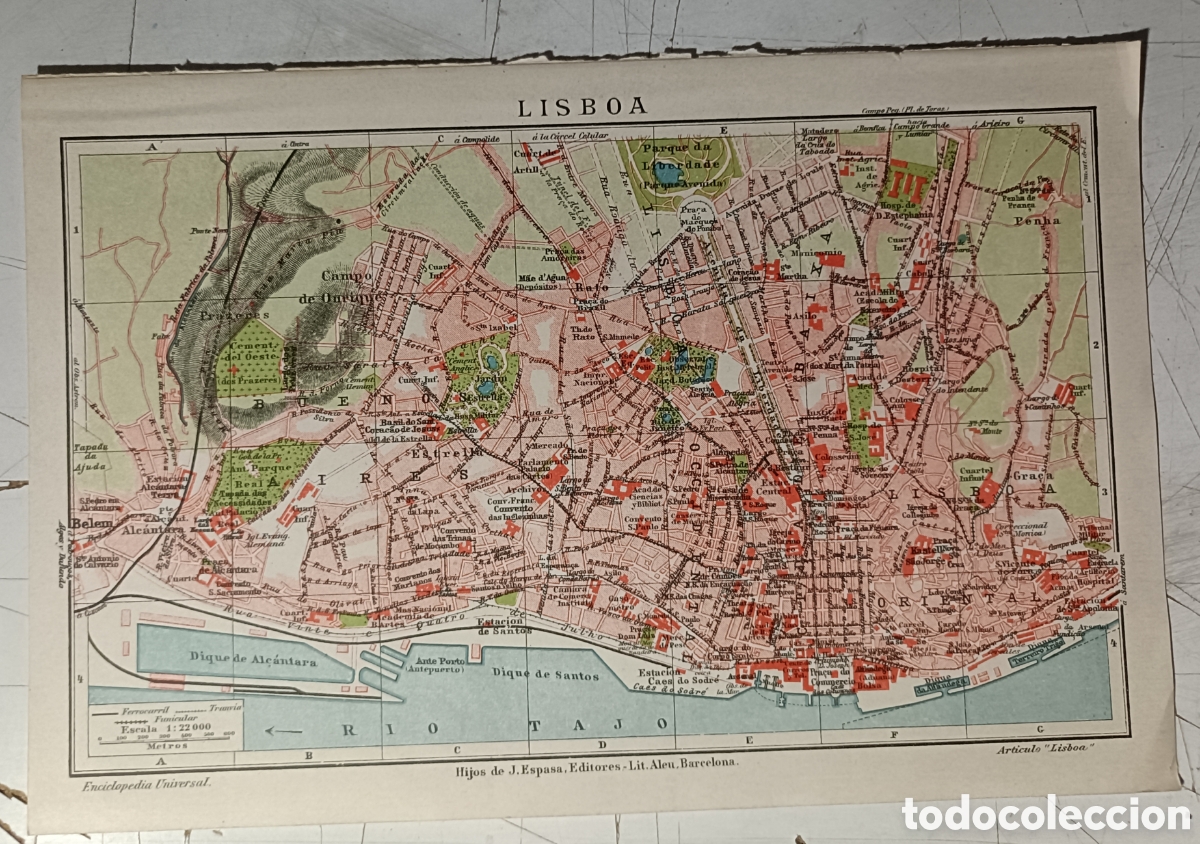 Mapas contempor&aacute;neos: Antiguo plano de Lisboa - Foto 1