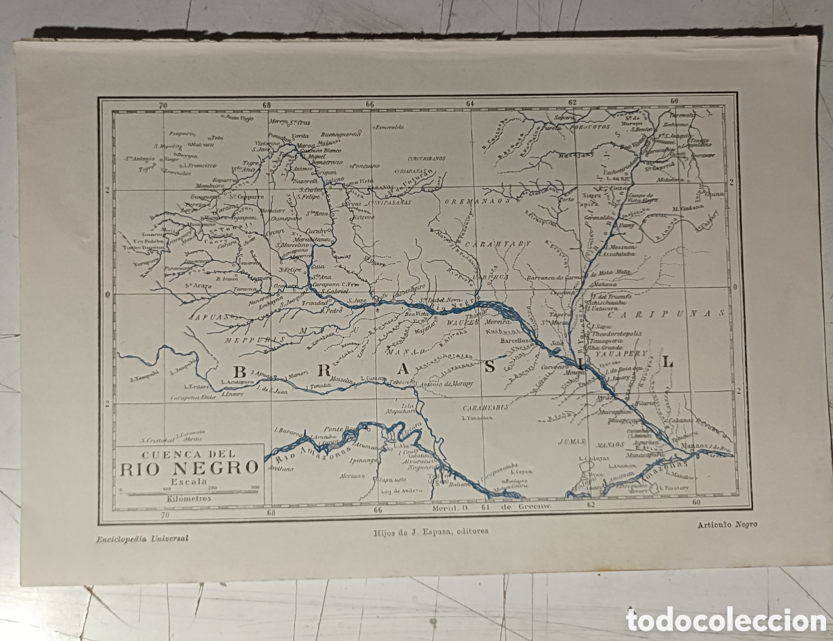 Mapas contempor&aacute;neos: Mapa de R&iacute;o Negro. Brasil - Foto 1