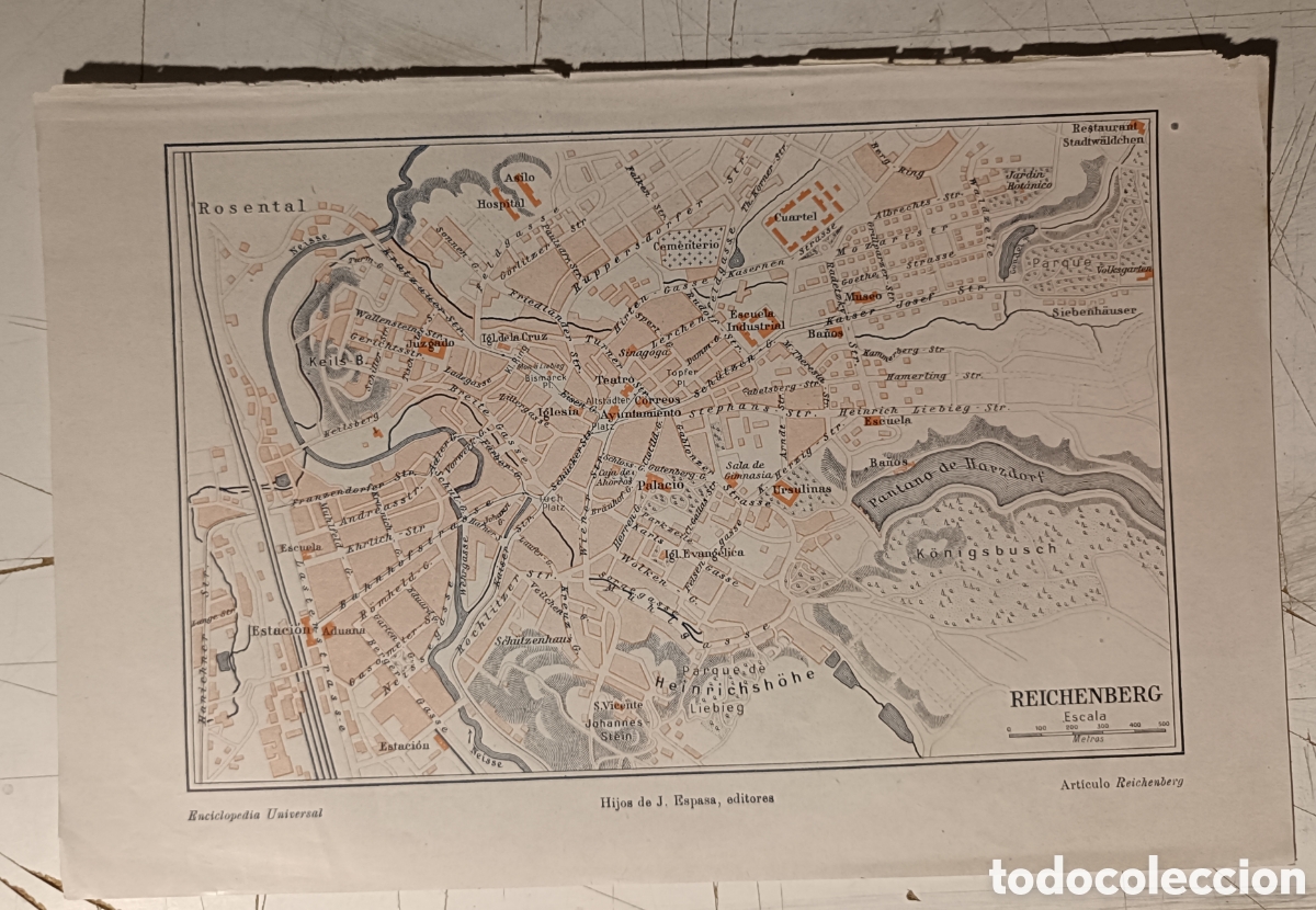Mapas contempor&aacute;neos: Antiguo plano de Reichemberg - Foto 1