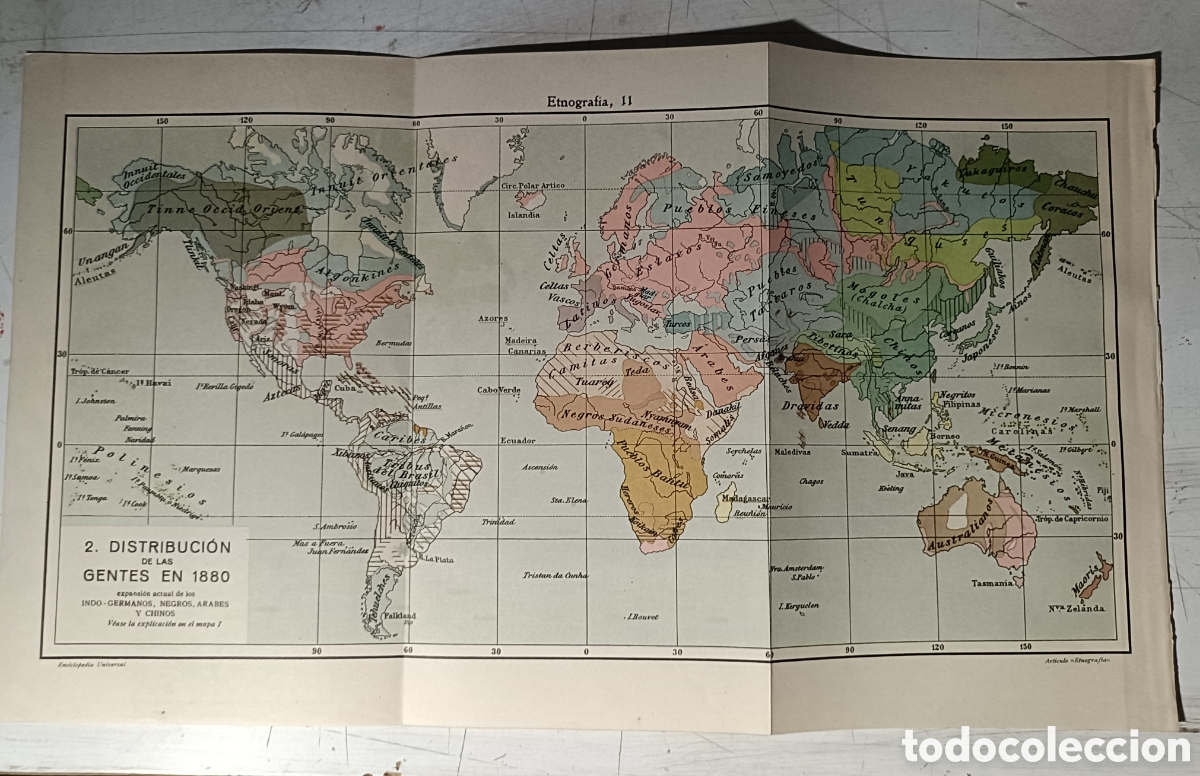 Mapas contempor&aacute;neos: Distribuci&oacute;n de las gentes en 1880 - Foto 1