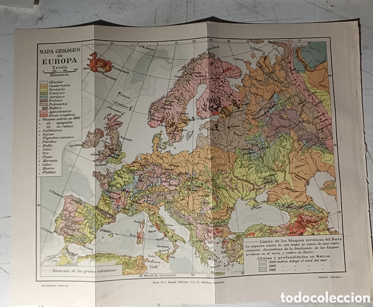 Mapas contempor&aacute;neos: Mapa geol&oacute;gico de Europa - Foto 1