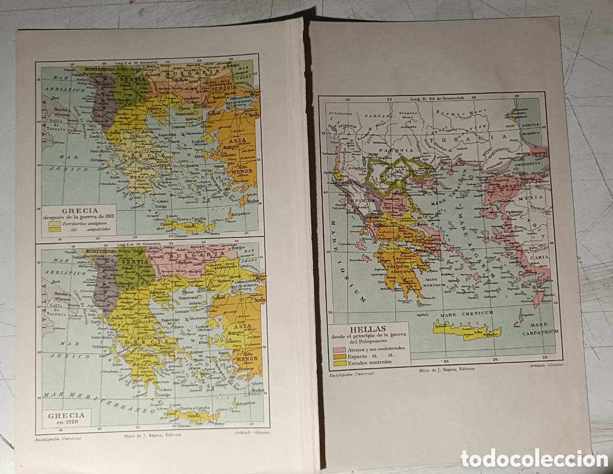 Mapas contempor&aacute;neos: Antiguos mapas de Grecia - Foto 1