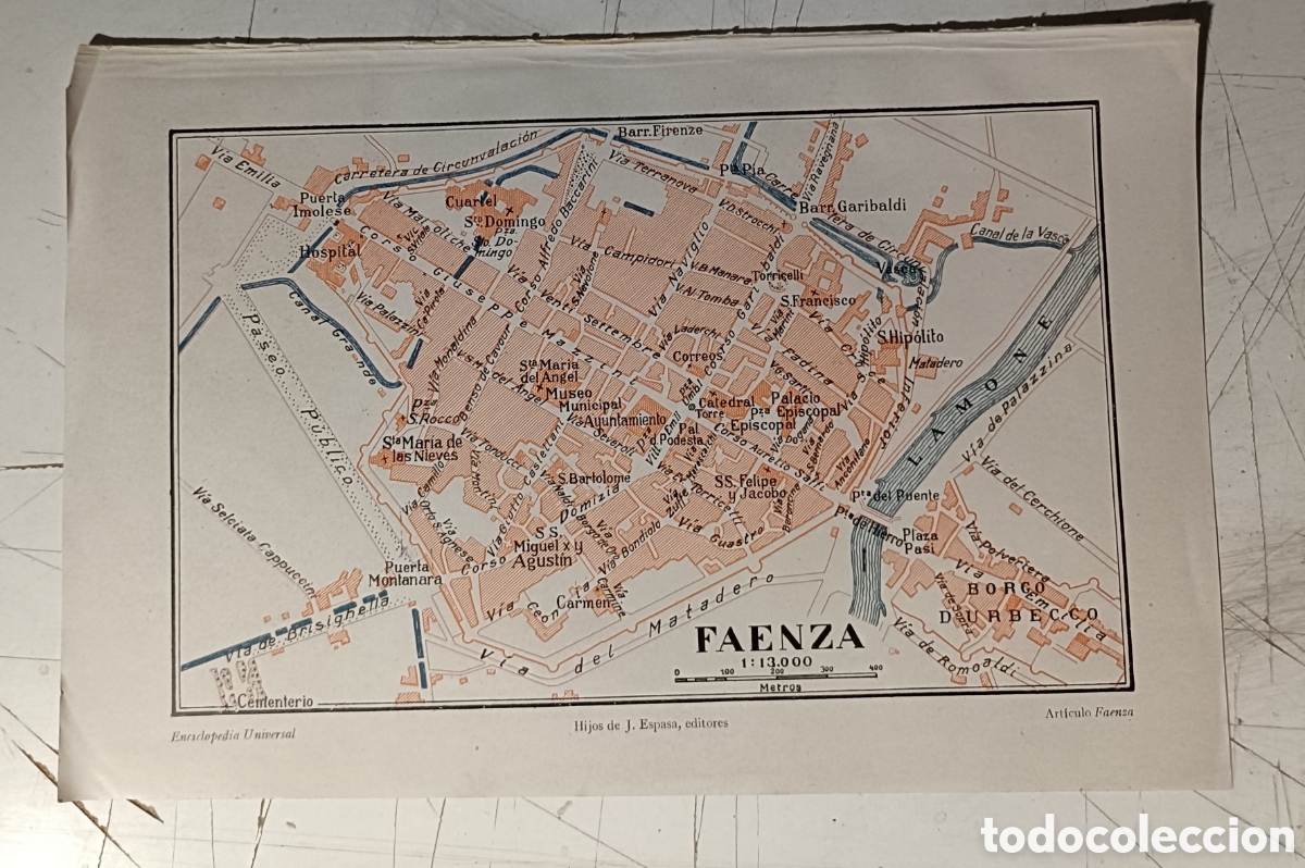 Mapas contempor&aacute;neos: Antiguo plano de Faenza - Foto 1