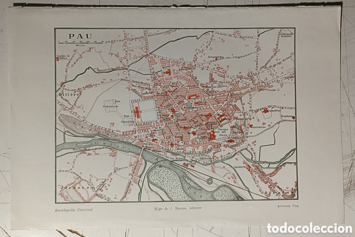Mapas contempor&aacute;neos: Antiguo plano de Pau - Foto 1