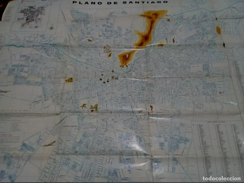 Mapas contempor&aacute;neos: antiguo mapa de santiago de chile de 1973 - Foto 2