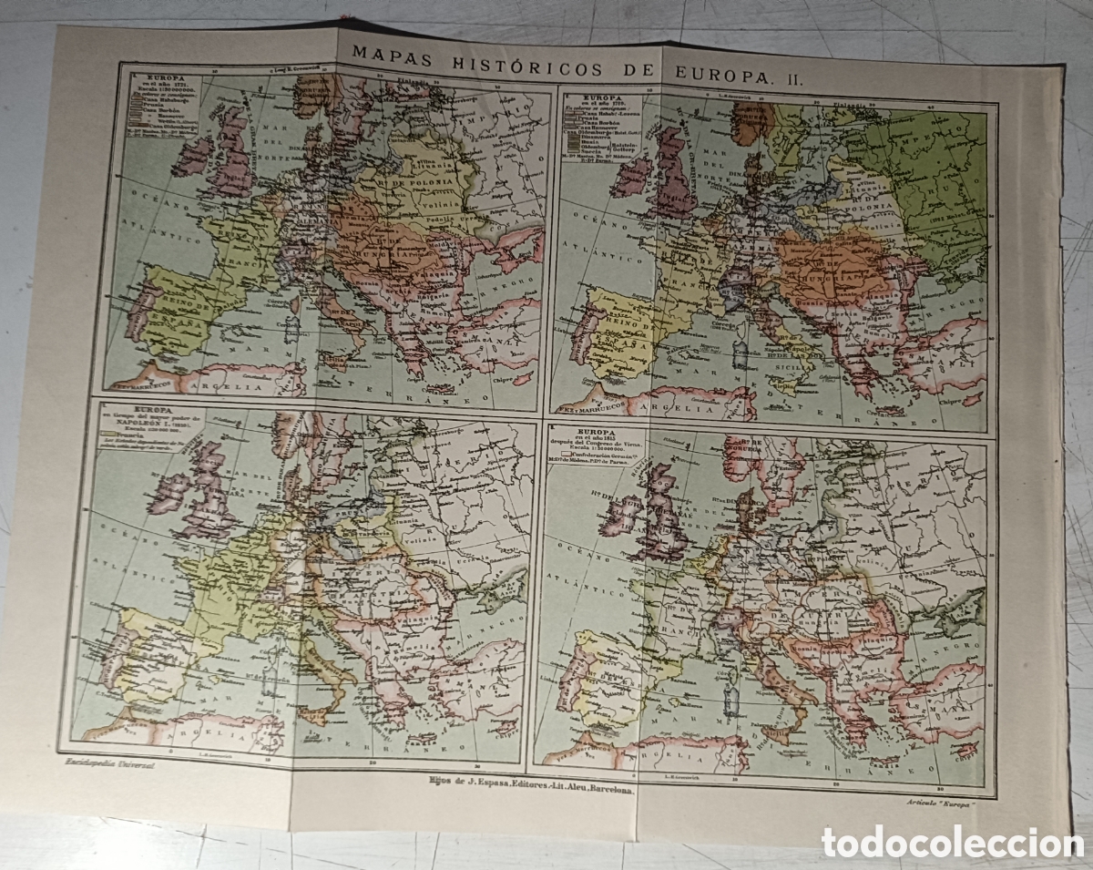 Mapas contempor&aacute;neos: Mapas hist&oacute;ricos de Europa Il - Foto 1