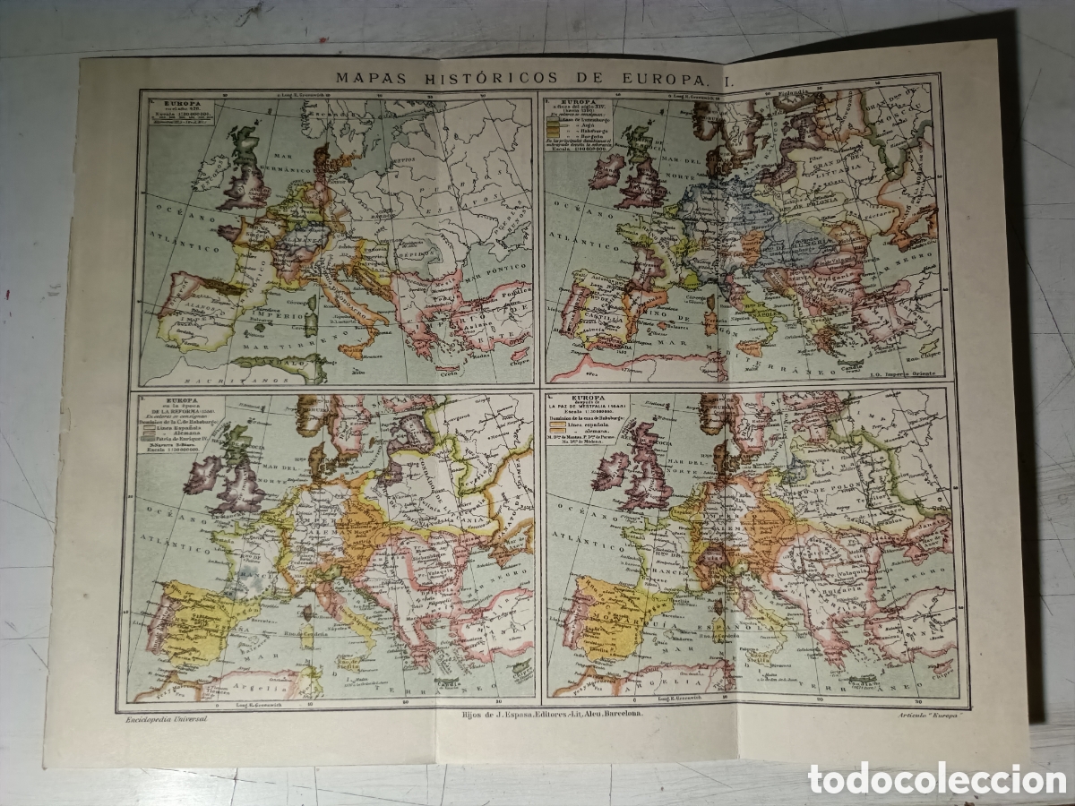 Mapas contempor&aacute;neos: Mapas hist&oacute;ricos de Europa I - Foto 1