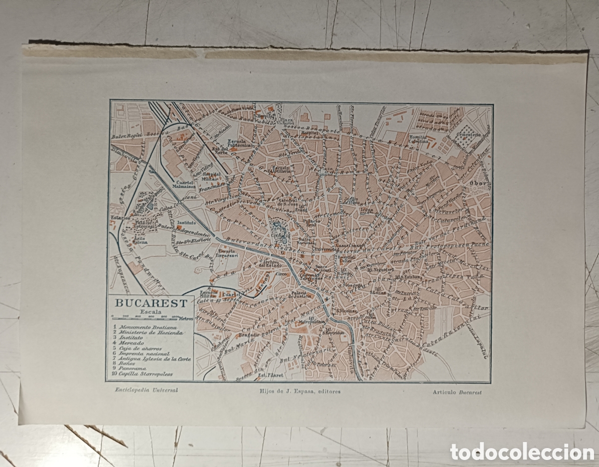 Mapas contempor&aacute;neos: Antiguo plano de Bucarest - Foto 1
