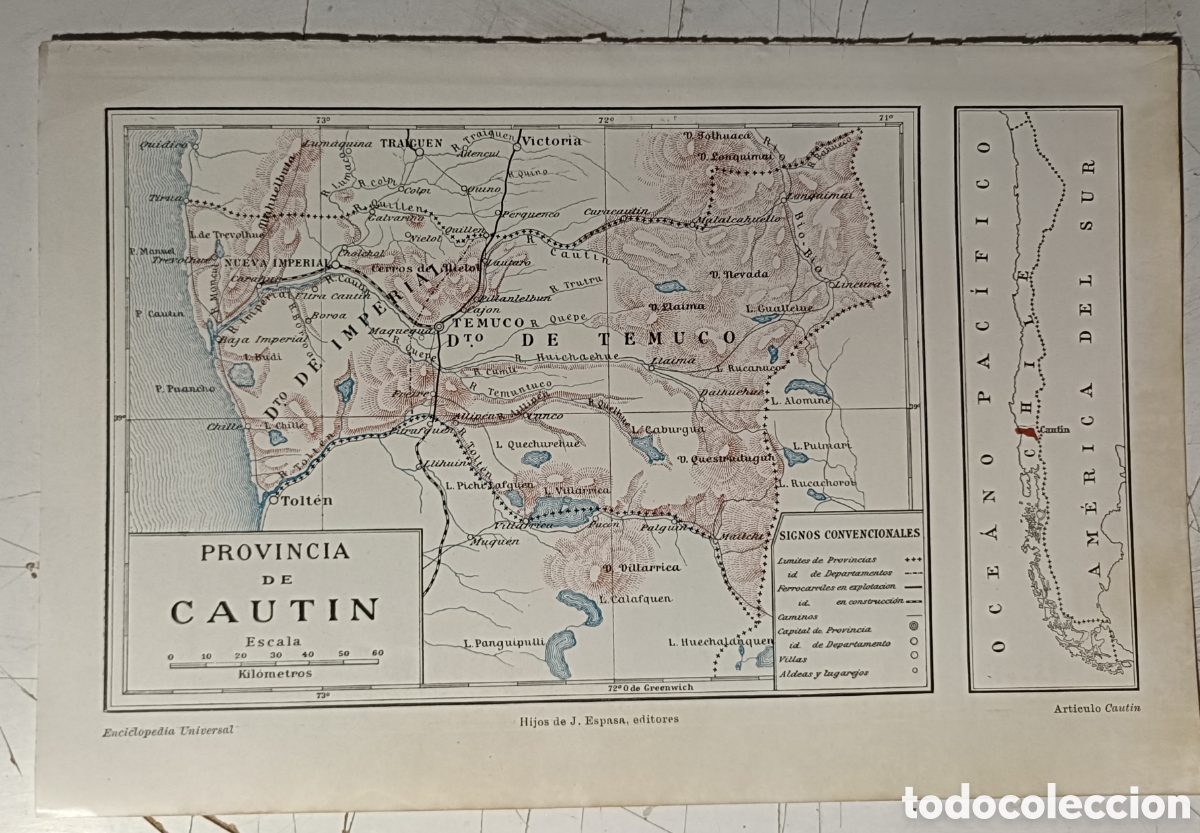 Mapas contempor&aacute;neos: Mapa de la provincia de Caut&iacute;n - Foto 1
